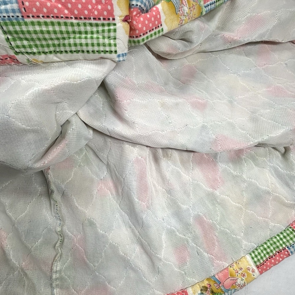 VTG Holly Hobby Quilted Robe Housecoat WOMENS‎ 14* Long Full Button Colorful GUC - Picture 10 of 13